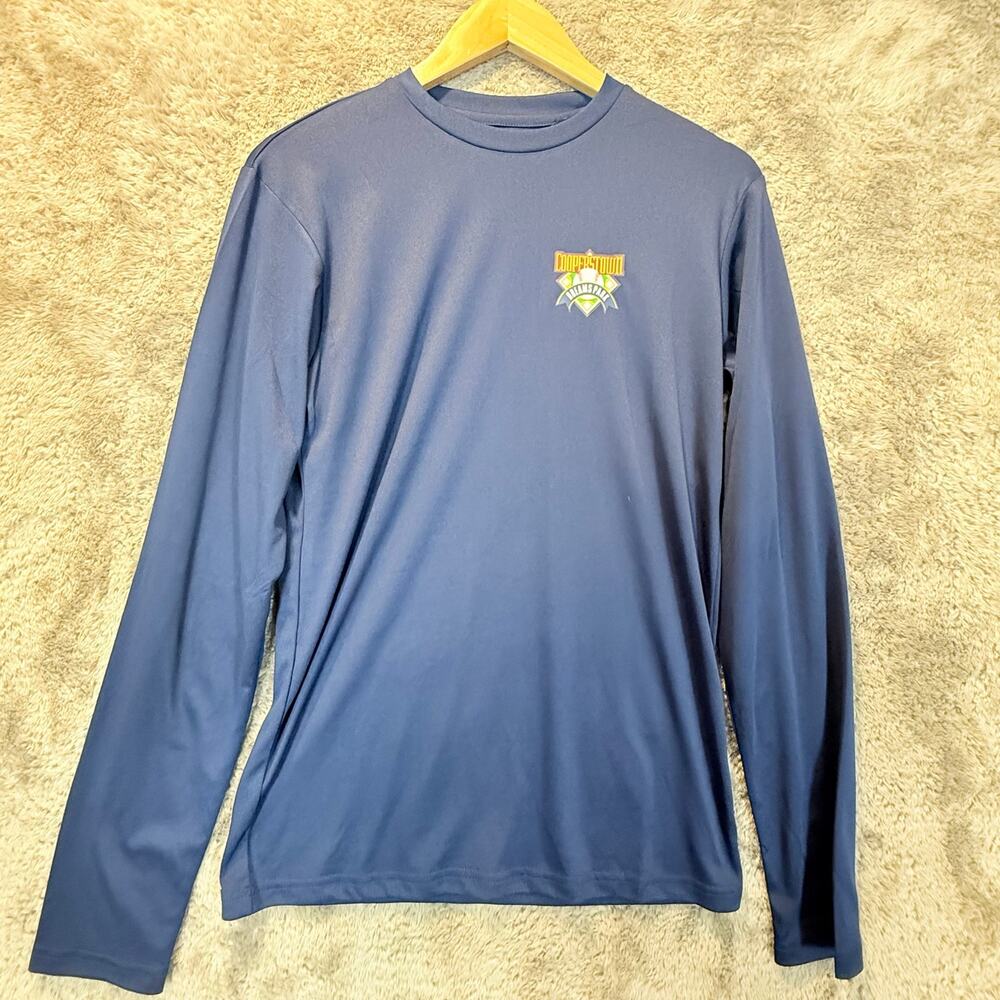 Cooperstown Dreams Park Blue Long Sleeve Base Layer Warmup Shirt Adult Small S